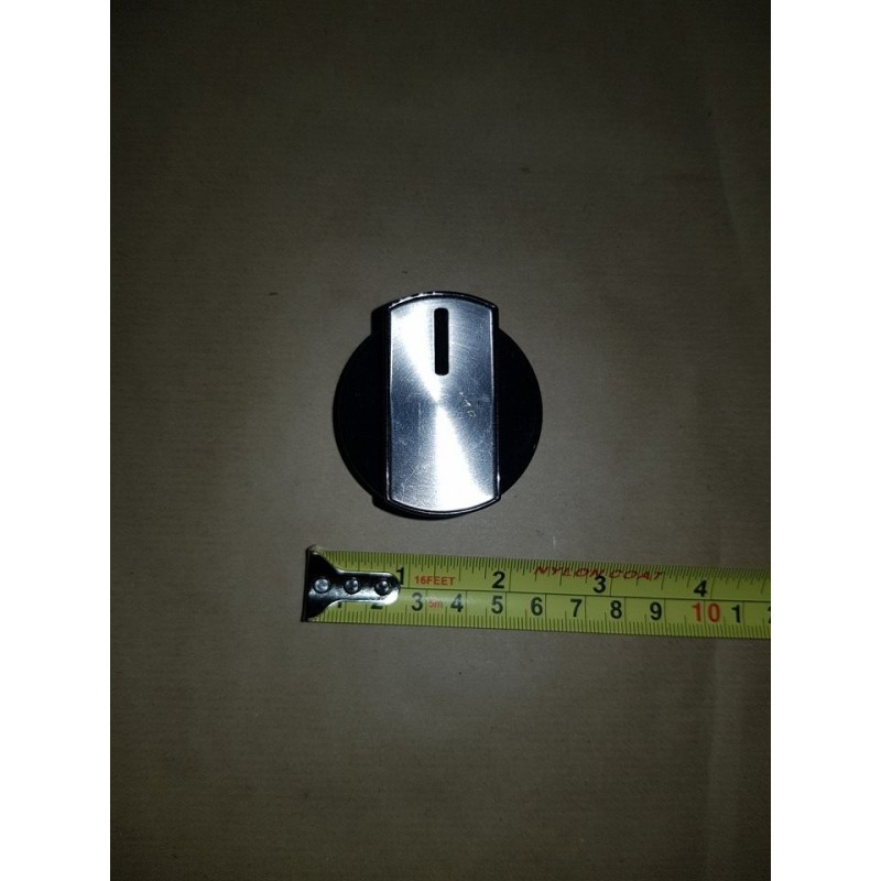 PLASTIC BLACK KNOB WITH INOX CAP