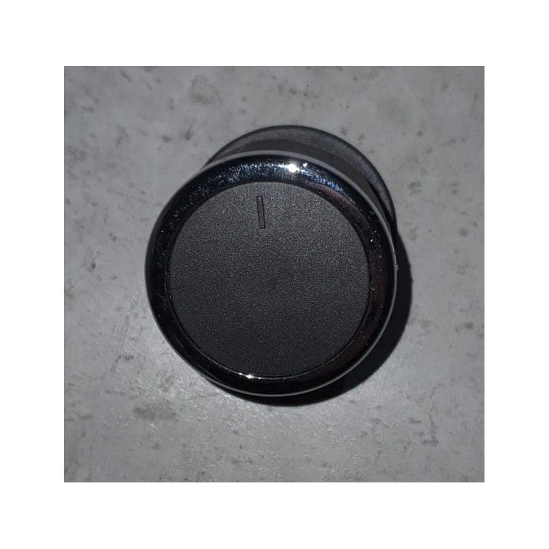 Black Control Knob Silver Rim