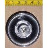 Knob, silver and black