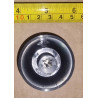 Knob, silver and black