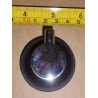 Knob, silver and black