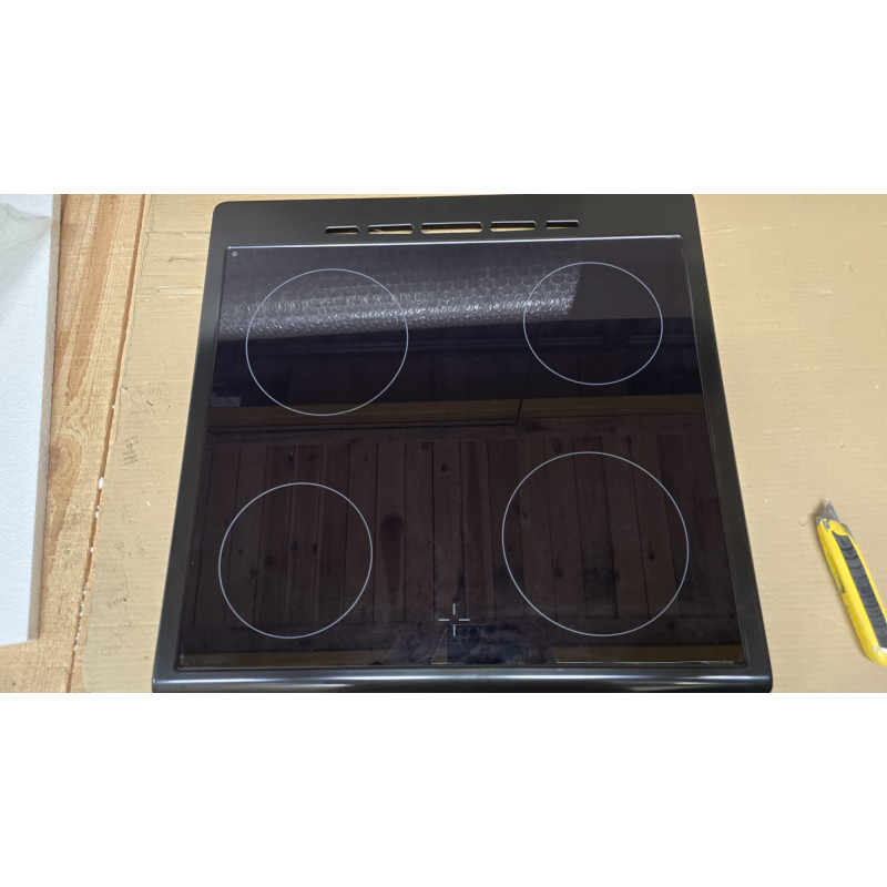 Black ceramic hob top