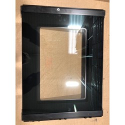 Complete Main Oven Door Black and Silver