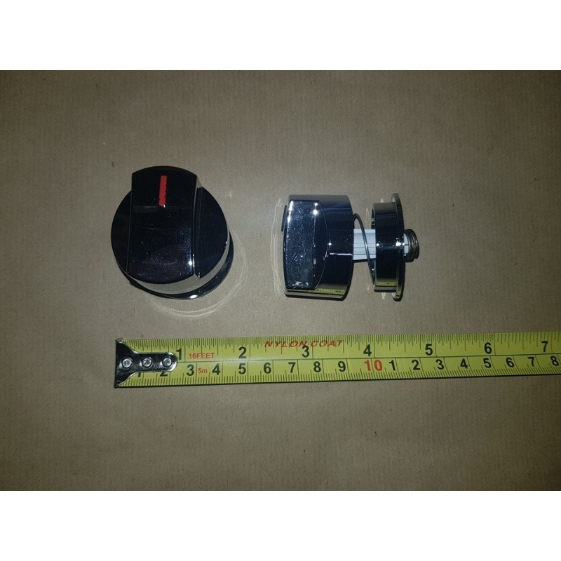 Chrome Control Knob Red Indicator